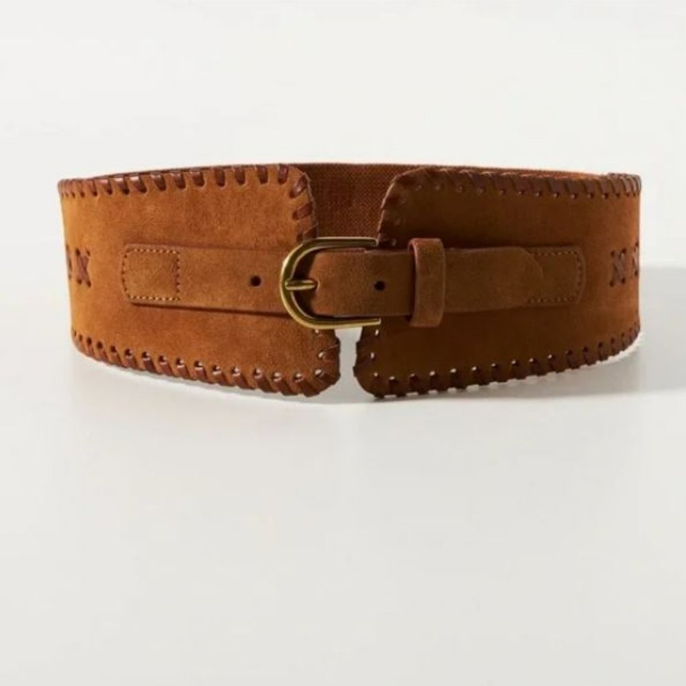 Anthropologie Suede corset belt size 2X